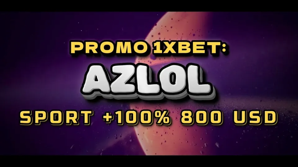 Promo 1xBet code AZLOL gives you a 100% first deposit bonus up to $800 when you register and top up